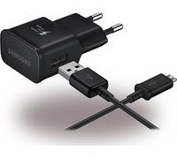 CHARGEUR SECTEUR + CABLE USB ORIGINAL SAMSUNG NOIR RECHARGE CHARGE RAPIDE 2A