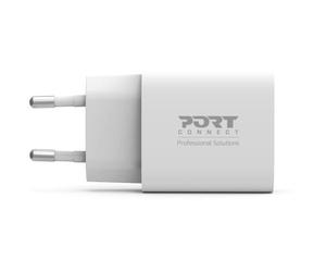 Chargeur secteur de poche USB-C - PORT DESIGNS - 900031EU - 20 W Power Delivery - Blanc