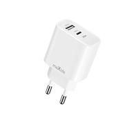 Chargeur Secteur Double Port USB et USB C Power Delivery 20W Blanc
