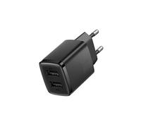 Baseus Chargeur secteur Double sortie USB-A 10,5W Compact Noir