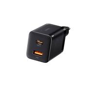 Chargeur Secteur Double Sortie USB-A/USB-C 30W QC3.0 Edition Super Si Pro Noir