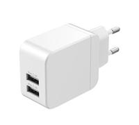 Chargeur secteur double USB Type A 2.4A Wefix Blanc