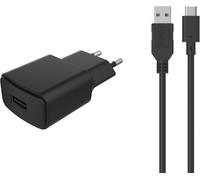 Chargeur secteur ESSENTIELB USB 2.4A + Cable USB C noir