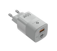 Chargeur secteur Everdrive 65W GaN universel Blanc USB-C + USB-A câble USB-C 1,5 m