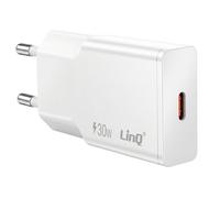 Chargeur Secteur Extra Plat avec Port USB-C Power Delivery 30W LinQ Blanc