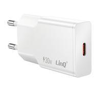Chargeur Secteur Extra Plat avec Port USB-C Power Delivery 30W LinQ Blanc