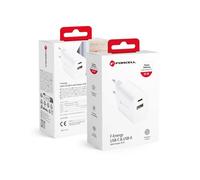 Chargeur secteur Forcell F-Energy 35W USB-C USB-A Blanc