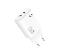 GAN Chargeur 25W, SUBBLIM avec 2 Ports USB C, PD 3.0 & PPS, Double Charge Rapide pour Tablettes iPad Pro/Air/10/Mini, Galaxy, Tab S9-S7, iPhone 16-12, Pixel, Xiaomi, Switch, Compact et Sécurisé