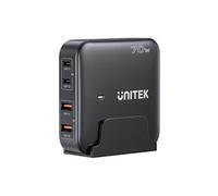 UNITEK Chargeur Secteur Gan 2x Usb Type C Et 2x Usb Type A 70 Watts Noir