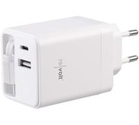 Chargeur secteur GaN 3 ports USB-A/USB-C 45 W avec câble USB-C rétractable Revolt