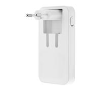 T'nb - Chargeur GAN, 3 Ports,2 USB-C et 1 USB-A, Prise Pliable, Power Delivery 65W, Format Compact et Design - Blanc
