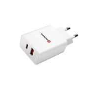 Chargeur Secteur GaN 30W USB + USB-C Swissten Blanc