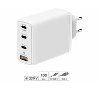 Chargeur secteur GaN 4 ports USB-A / USB-C 120 W - blanc - Revolt