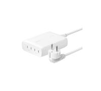 Belkin Chargeur secteur BoostCharge Pro – GaN 4 ports USB‑C 200 W PD 3.1, câble 1,5 m blanc