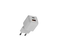 Chargeur Secteur GaN 45W Double Port USB-C PD / USB-A QC Blanc
