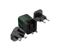 Chargeur Secteur GaN 4A USB-C 20W Multiprise EU / UK / US Noir / Vert