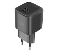 Adaptateur secteur USB-C 35W + USB 27W - Chargeur rapide GaN Swissten Noir Swissten