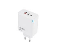 Chargeur secteur GaN TFCHARGE092 65W PD 2 USB-C 1 USB-A Blanc