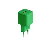 Chargeur Secteur GaN USB-C PD 30W USB-A QC 18W Vert Ultra-compact