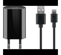 Chargeur secteur Goobay 45293 USB 2.0 universel 5V 100-240V avec câble 1m protection surchauffe noir