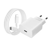 Chargeur Secteur Google Original USB-C 18W + Câble de Charge USB-C Blanc