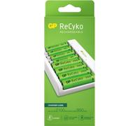 Chargeur pour Piles Rechargeables AA et AAA avec 4 Piles Rechargeables AA et 4 Piles AAA NiMH incluses|GP RECYKO|Chargeur Rapide