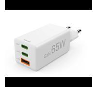 Chargeur Secteur Hama 00201996 Blanc, 65W, 2x USB-C Power Delivery, 1x USB-A 3.2 Gen 1, Charge Rapide Quick Charge 2.0/3.0, 100-240V, Protections Court-Circuit/Sur-courant