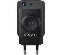 Chargeur secteur Havit UC132 - 1x USB-C + 1x USB-A (Noir)