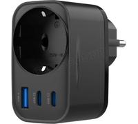 Chargeur secteur Havit UC142 - 2x USB-C + 1x USB-A + Prise FR (Noir)