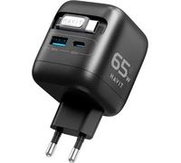 Chargeur secteur Havit UC252 - 1x USB-C + 1x USB-A 65W avec câble USB-C (Noir)