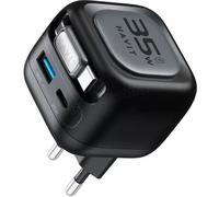 Chargeur secteur Havit UC253 - 1x USB-A + 1x USB-C 35W avec câble USB-C (Noir)