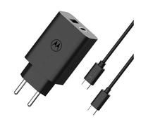 Motorola Chargeur USB 50 W – 1x USB-A, 1x USB-C® Power Delivery, QC 3.0 – Noir