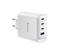 Chargeur Secteur Multiport 4-en-1 USB-A / 3 USB-C PD 100W GaN Modèle Core Swissten Blanc