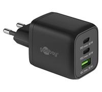 Chargeur secteur Multiport Nano 1x port USB-A + 2x ports USB-C 65W (Noir)