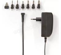 Adaptateur Secteur Universel - 24 W - 9-24 V DC - 1.80 m - 1.0 A - 1.5 A A - 6 Plug(s) - Noir