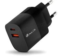 Chargeur secteur NGS Bud 1x USB-C + 1x USB-A 45W (Noir)
