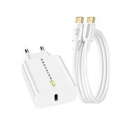Chargeur Secteur pour Galaxy A57 20W + Câble USB-C 1m Mayaxess Blanc