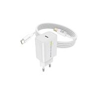 Chargeur Secteur pour Galaxy S20 Plus 20W + Câble USB-C 1m Mayaxess Blanc