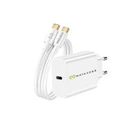 Chargeur Secteur pour Galaxy S26 20W + Câble USB-C 1m Mayaxess Blanc
