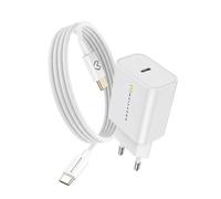 Mayaxess Chargeur Secteur pour Galaxy Z Flip 6 20W + Câble USB-C 1m Blanc