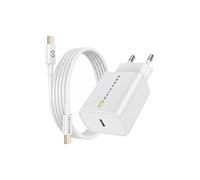 Chargeur Secteur pour iPhone 16 20W + Câble USB-C 1m Mayaxess Blanc