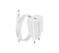 Chargeur Secteur pour iPhone Air 20W + Câble USB-C 1m Mayaxess Blanc