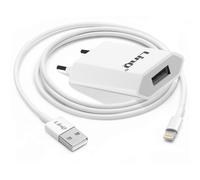 Chargeur Secteur pour iPhone avec Câble Lightning Recharge Rapide LinQ Blanc
