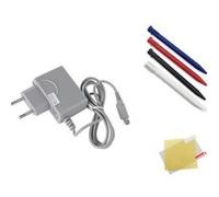 Chargeur secteur pour Nintendo 3DS + 4 stylet 3DS + protection écran 3 DS - Straße Game ® G