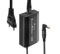 Chargeur Secteur pour PC Portable Multi Marques 120W avec 10 Embouts Inclus Max Noir