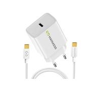 Mayaxess Chargeur Secteur pour Samsung Galaxy S25 FE 20W + Câble USB-C 1m Blanc