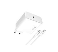 Chargeur Secteur Puissance 65W Compact avec Câble USB-C 1.8m blanc