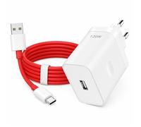 Chargeur Secteur Rapide 120W JIAOHXZDJ SuperVOOC USB A Câble USB C 10A 1 M Pour OnePlus 13 13R 13T OPPO Realme Blanc