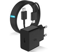Chargeur Secteur Rapide 25W et Câble USB C a C 1.8M pour Samsung S26/A16 | 25W USB C Charge Rapide pour Galaxy S25/S24/S23/S22/S21/A17/A56/A36/A33/A06/A05s/A26/A27/A35/Z Flip7/Tab A11+/S10 Lite noir