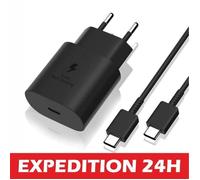Chargeur Secteur Rapide 25W - SAMSUNG - S22 5G - USB-C - 1 Mètre - Noir